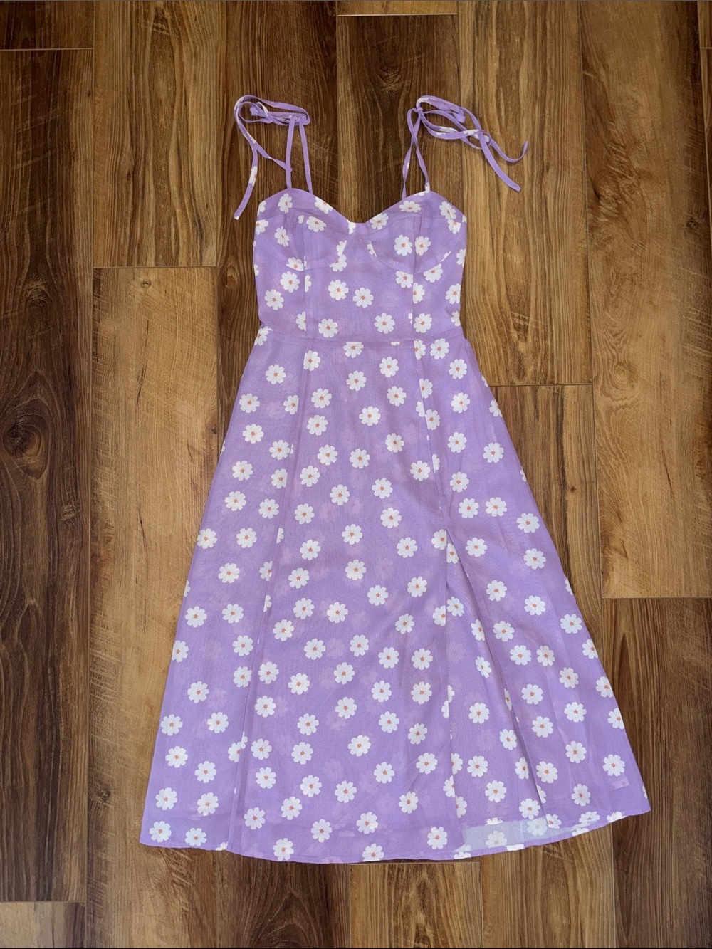 Cider Lightweight Purple Ditsy Floral Cami Summer Dress
